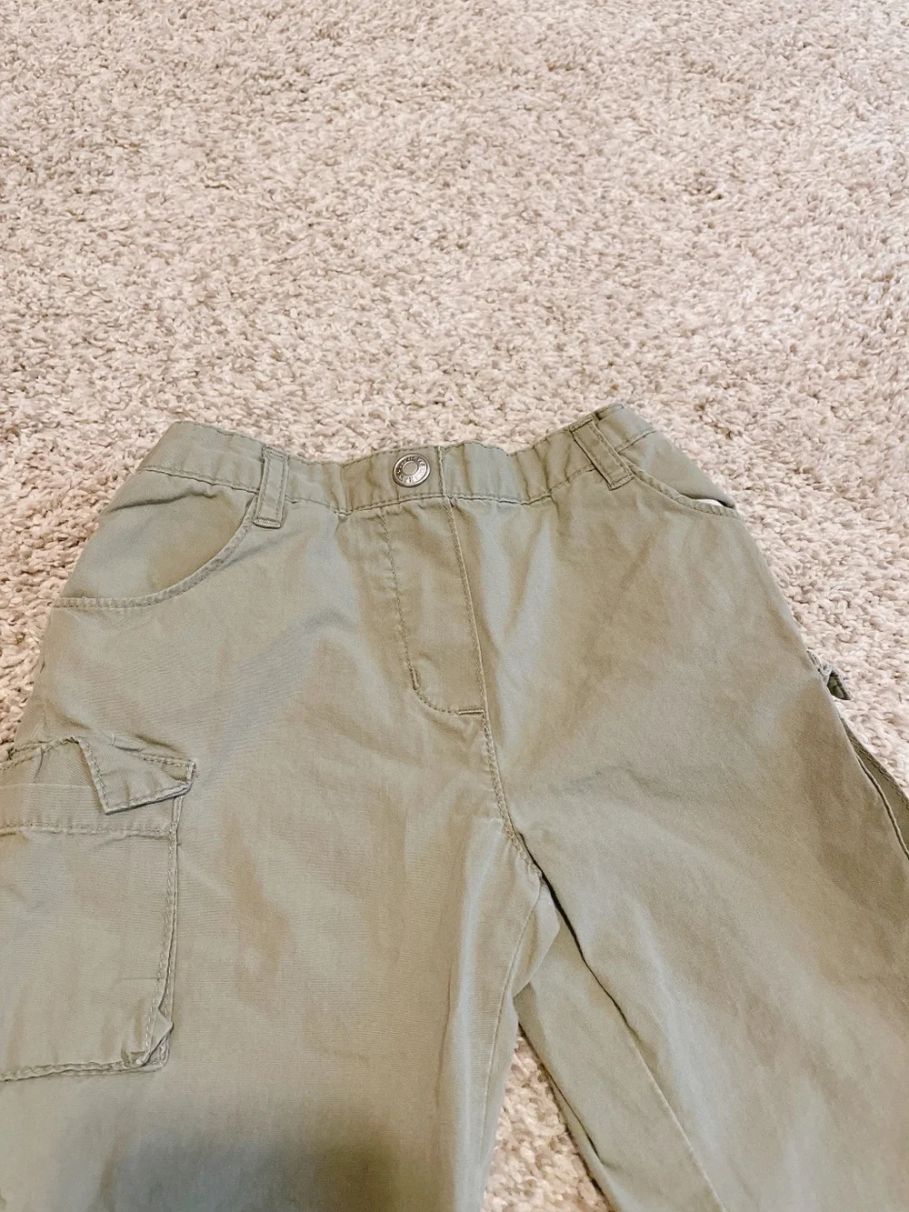 Old Navy Green Cargo Baby Boy Pants Size 6-12 months.
